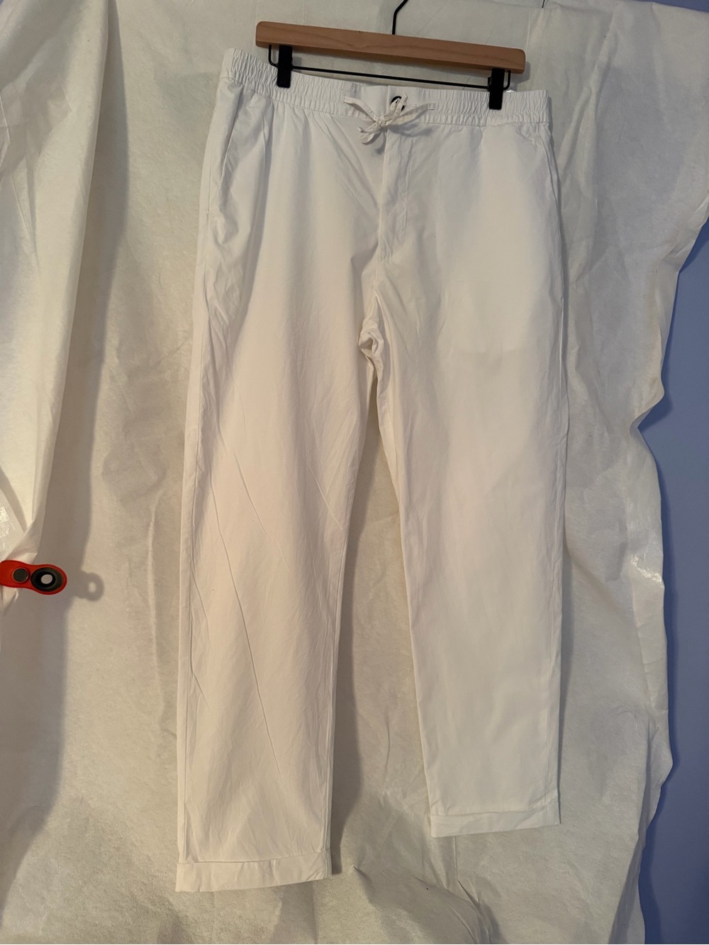H&M Men's White Drawstring Chinos